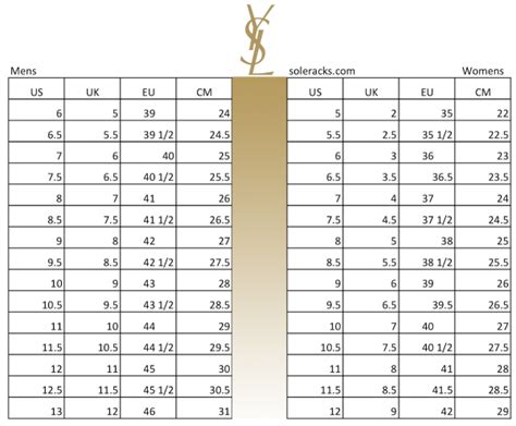 does ysl fit true to size|ysl yst laurent size chart.